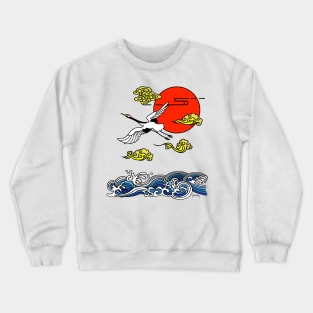 Red crowned Crane Crewneck Sweatshirt